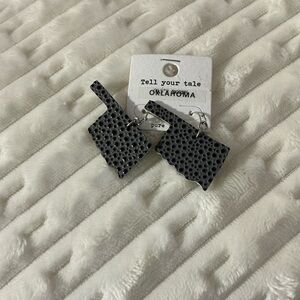 Tell Your Tale Black Oklahoma Earrings